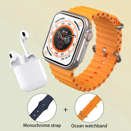 Montre intelligente série Ultra 49 mm, 2,2 pouces, montres de fitness pour femmes et hommes, modes d'exercice, applications de suivi du sommeil, montre résistante à l'eau pour iOS et Android