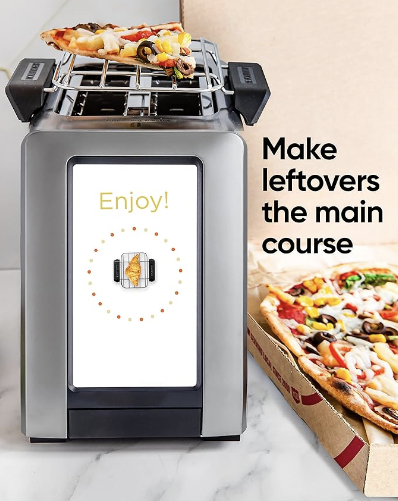 Grille-pain tactile haute vitesse, grille-pain intelligent 2 tranches avec technologie brevetée et mode panini 🍞👌