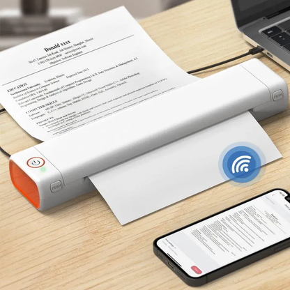 🔥 Imprimante portable sans fil  📠 🛜 🖨️| Compatible avec les téléphones mobiles et les ordinateurs portables 💻