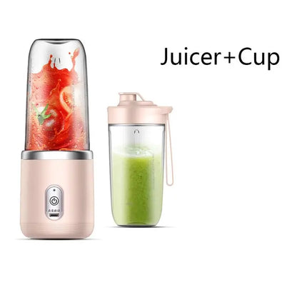 1pc Blue/Pink Portable Electric Small Juice Extractor Household Multi Function Juice Cup Mixing And Auxiliary Food