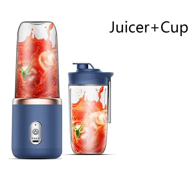 1pc Blue/Pink Portable Electric Small Juice Extractor Household Multi Function Juice Cup Mixing And Auxiliary Food