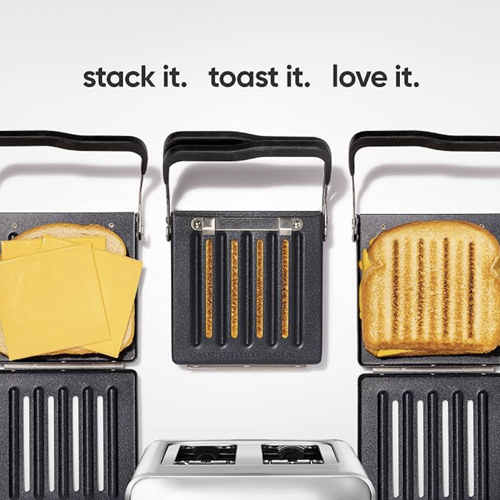 Grille-pain tactile haute vitesse, grille-pain intelligent 2 tranches avec technologie brevetée et mode panini 🍞👌