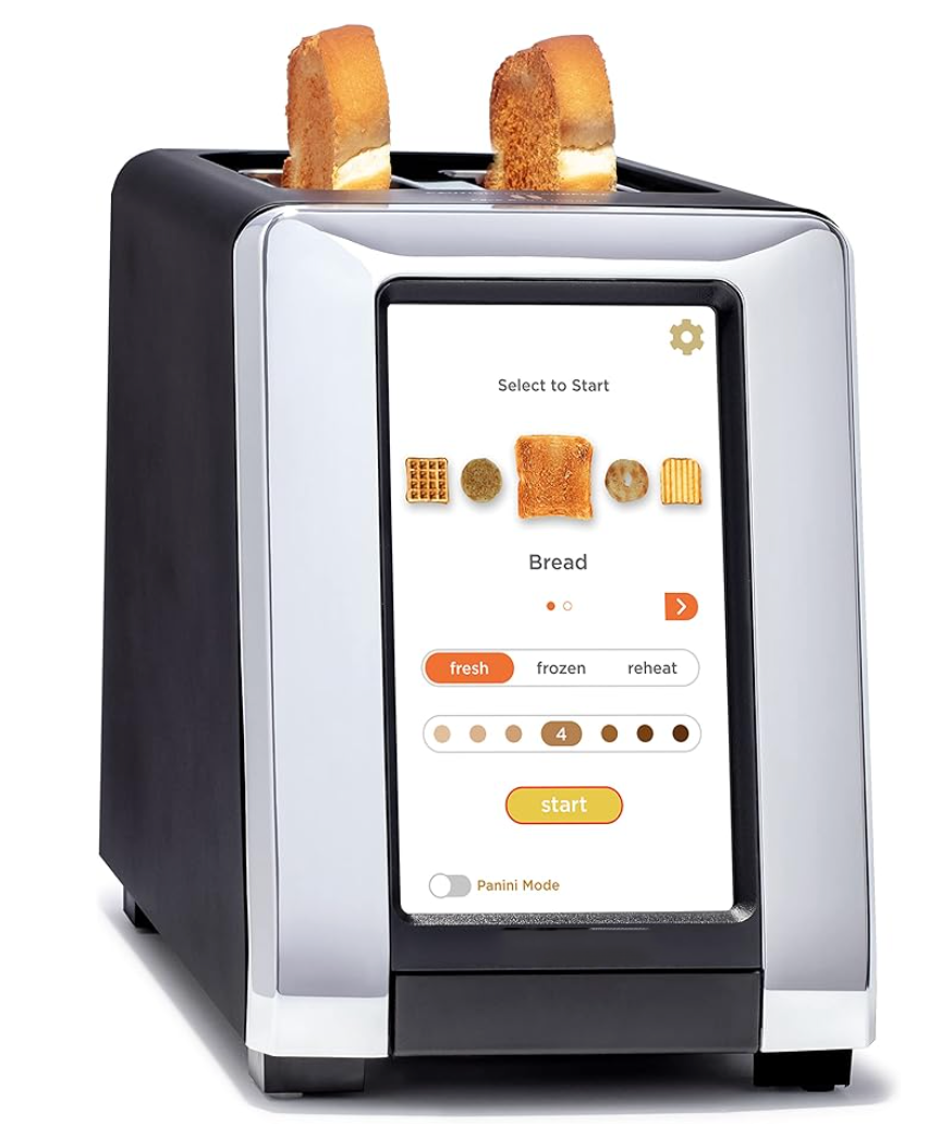 Grille-pain tactile haute vitesse, grille-pain intelligent 2 tranches avec technologie brevetée et mode panini 🍞👌