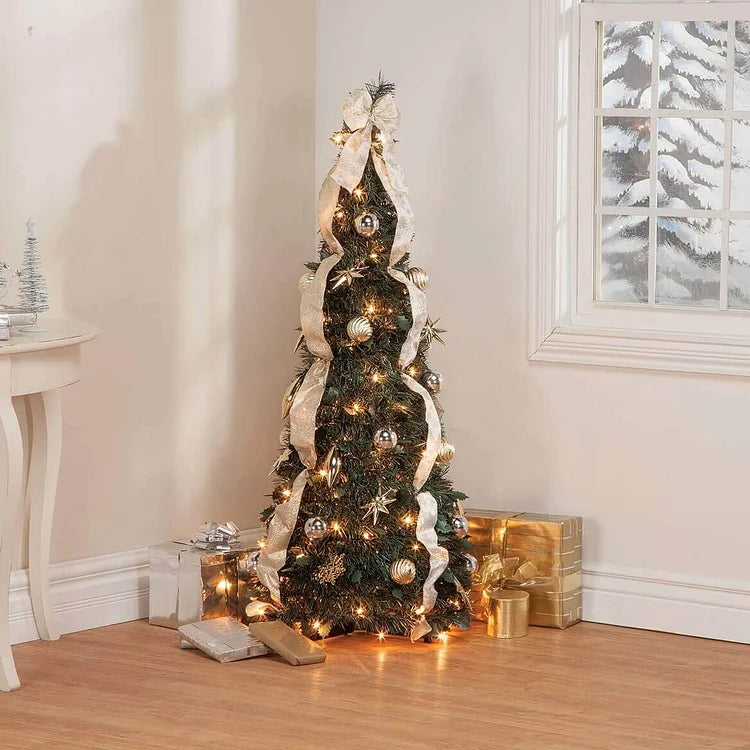 Sapin de Noël pré-décoré – Montage en 60 secondes 🎁🎄🎄