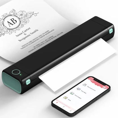 🔥 Imprimante portable sans fil 📠 🛜 🖨️| Compatible avec les téléphones mobiles et les ordinateurs portables 💻📱