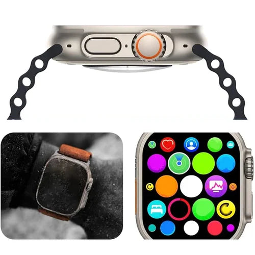 Montre intelligente série Ultra 49 mm, 2,2 pouces, montres de fitness pour femmes et hommes, modes d'exercice, applications de suivi du sommeil, montre résistante à l'eau pour iOS et Android