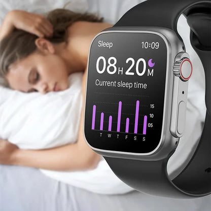 Montre intelligente série Ultra 49 mm, 2,2 pouces, montres de fitness pour femmes et hommes, modes d'exercice, applications de suivi du sommeil, montre résistante à l'eau pour iOS et Android