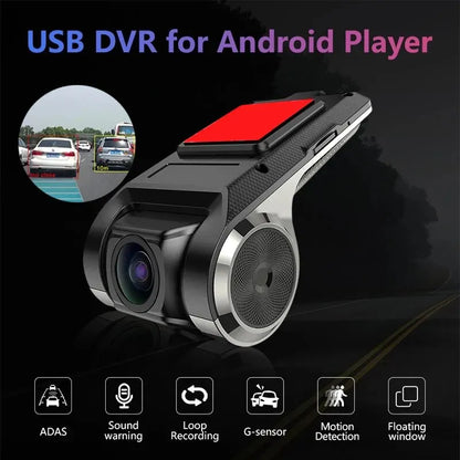 Caméra de tableau de bord DVR pour voiture Full HD 1080P, pour lecteur DVD Android, ADAS LDWS, unité de Navigation, Audio automatique, alarme vocale, enregistrement vidéo 