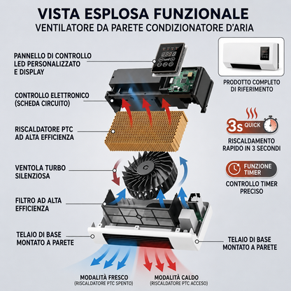 Climatizzatore 2 in 1 Portatile Caldo e Freddo con Telecomando ❄️👌 OFFERTA SPECIALE: -50%