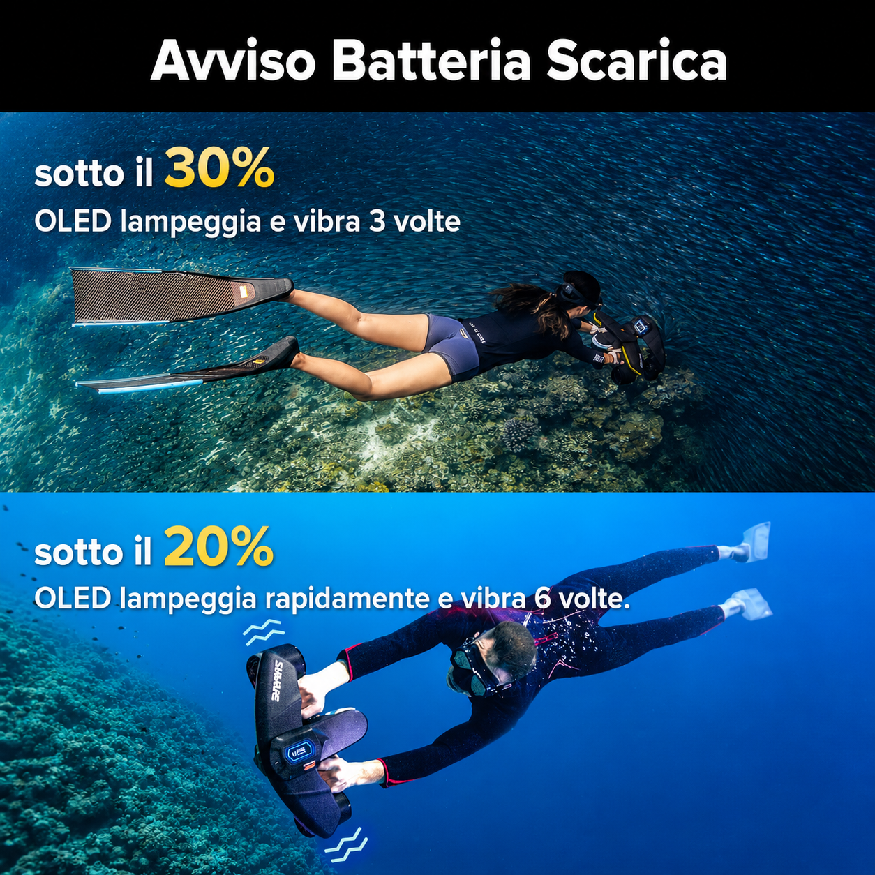 Scooter elettrico subacqueo 🛥️