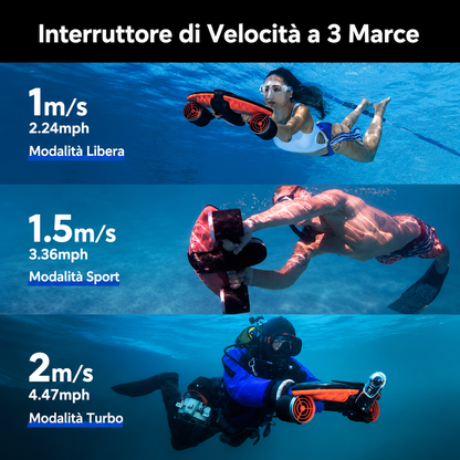 Scooter elettrico subacqueo 🛥️