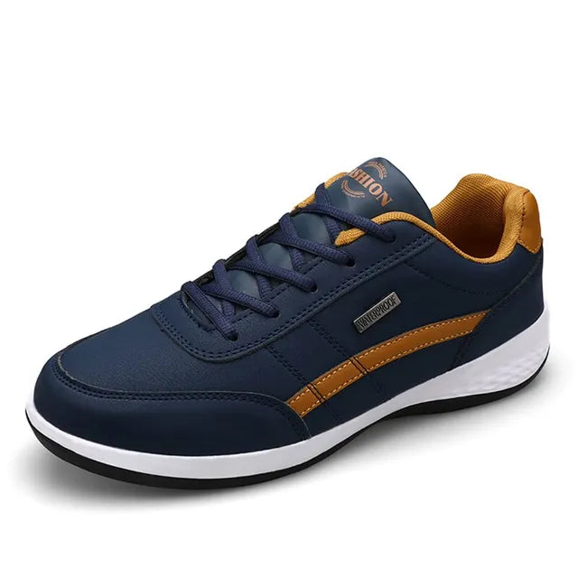 Chaussures décontractées à la mode pour hommes, baskets de tennis d'extérieur légères et confortables à lacets en PU, taille plus petite que la normale pour hommes 