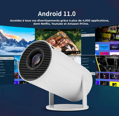 Mini Projecteur Ciné 4K | Écran Géant, 130 pouces