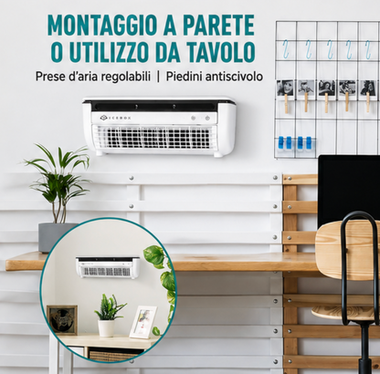 Ventilatore IceBox 2-in-1 con Nebulizzazione – Freschezza Istantanea Ovunque ❄️❄️