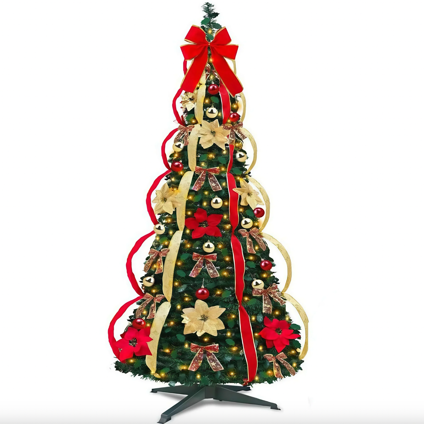 Sapin de Noël pré-décoré – Montez-le en 60 secondes 🎅