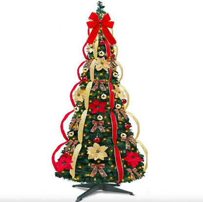 Sapin de Noël pré-décoré – Montez-le en 60 secondes 🎅