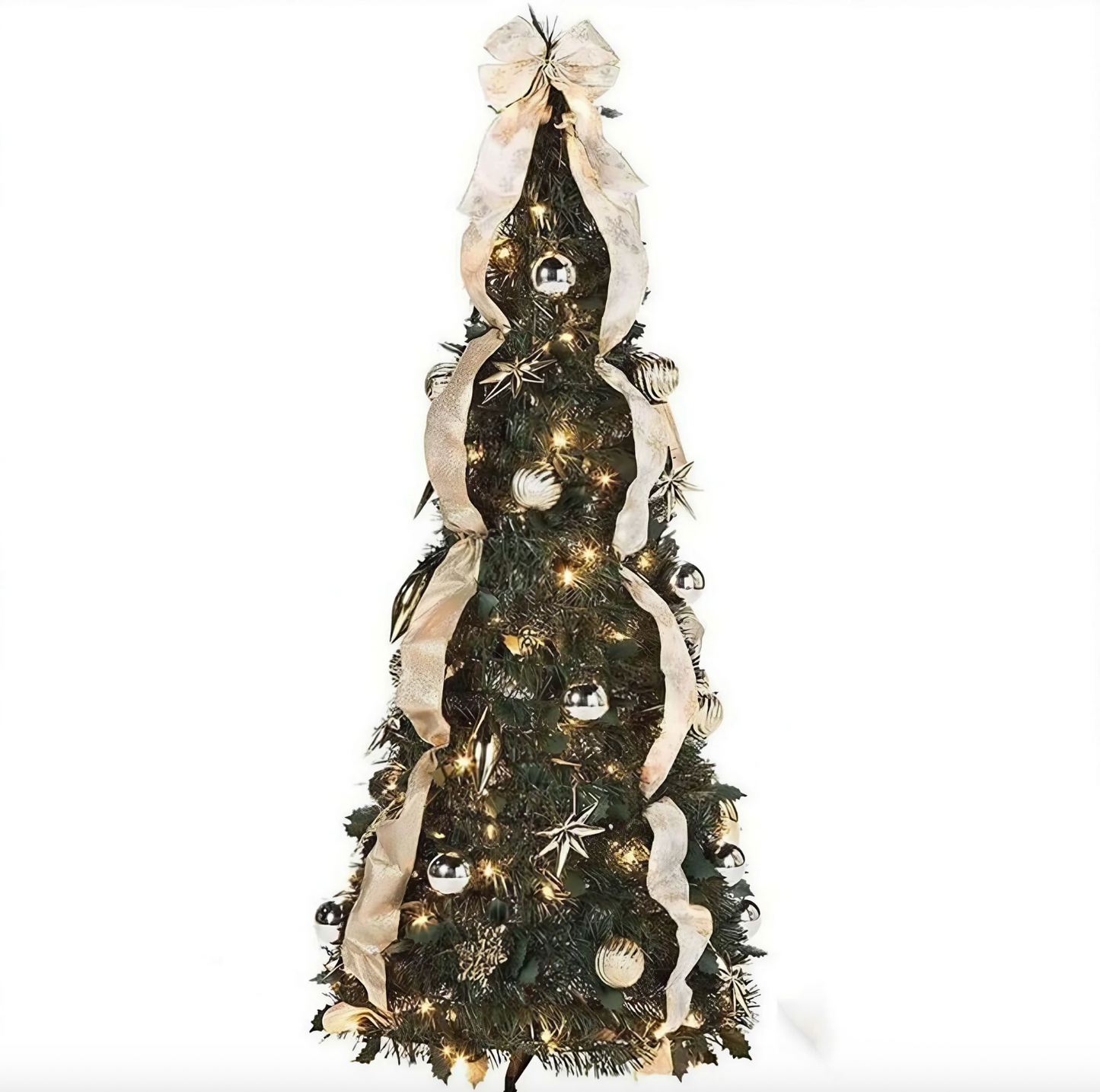 Sapin de Noël pré-décoré – Montez-le en 60 secondes 🎅