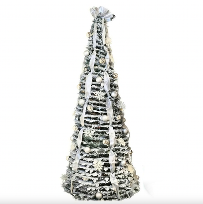 Sapin de Noël pré-décoré – Montez-le en 60 secondes 🎅