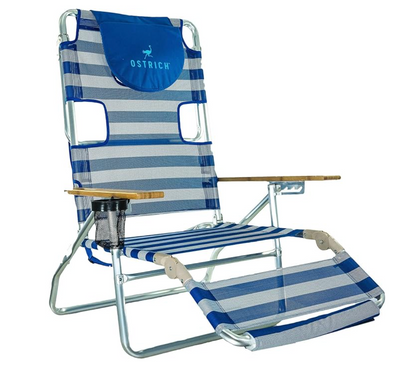 Sedia da spiaggia reclinabile portatile 3 in 1 con borsa termica 🎁