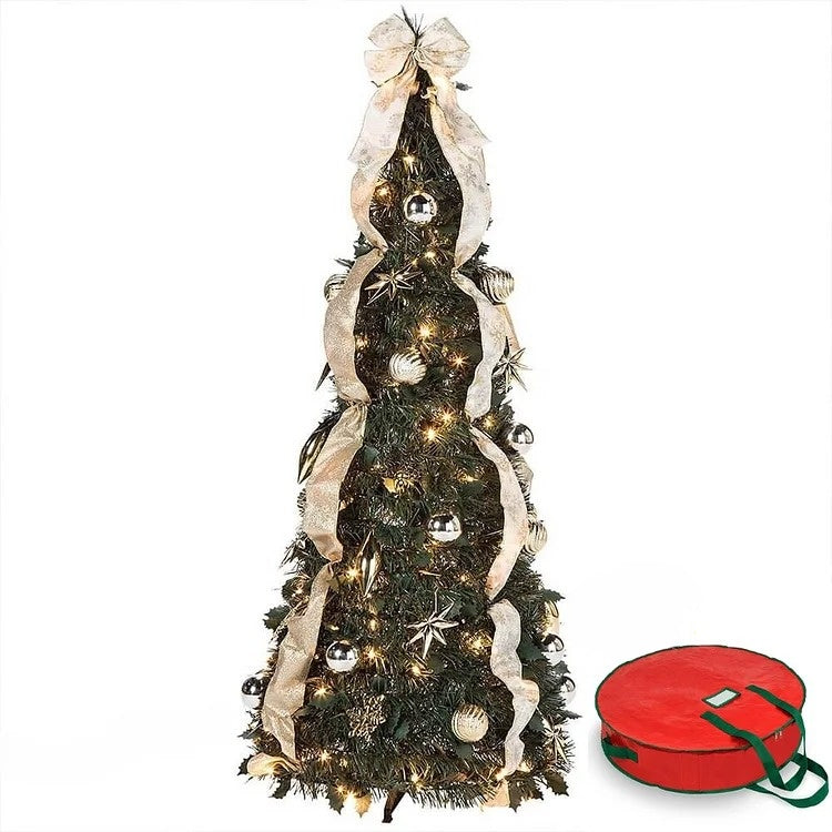 Sapin de Noël pré-décoré – Montage en 60 secondes 🎁🎄🎄