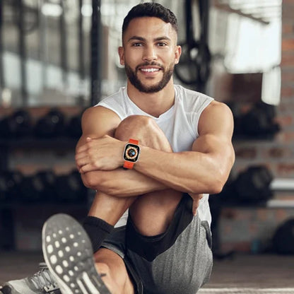Montre intelligente série Ultra 49 mm, 2,2 pouces, montres de fitness pour femmes et hommes, modes d'exercice, applications de suivi du sommeil, montre résistante à l'eau pour iOS et Android