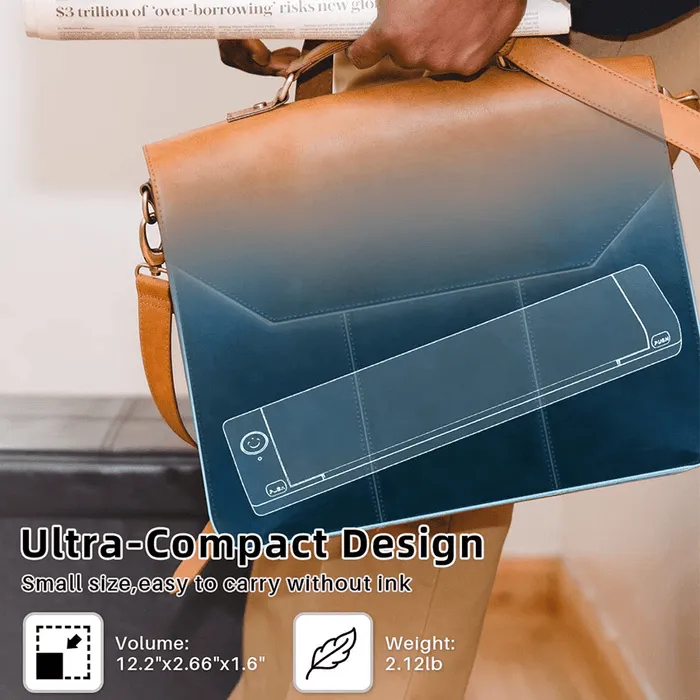Imprimante portable sans fil 🖨️ 🎁| Compatible avec les téléphones mobiles et les ordinateurs portables 💻📱
