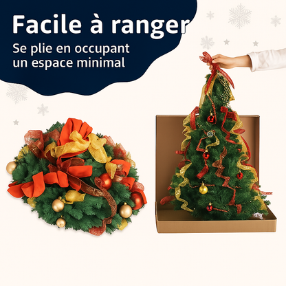 Sapin de Noël pré-décoré – Montez-le en 60 secondes 🎅
