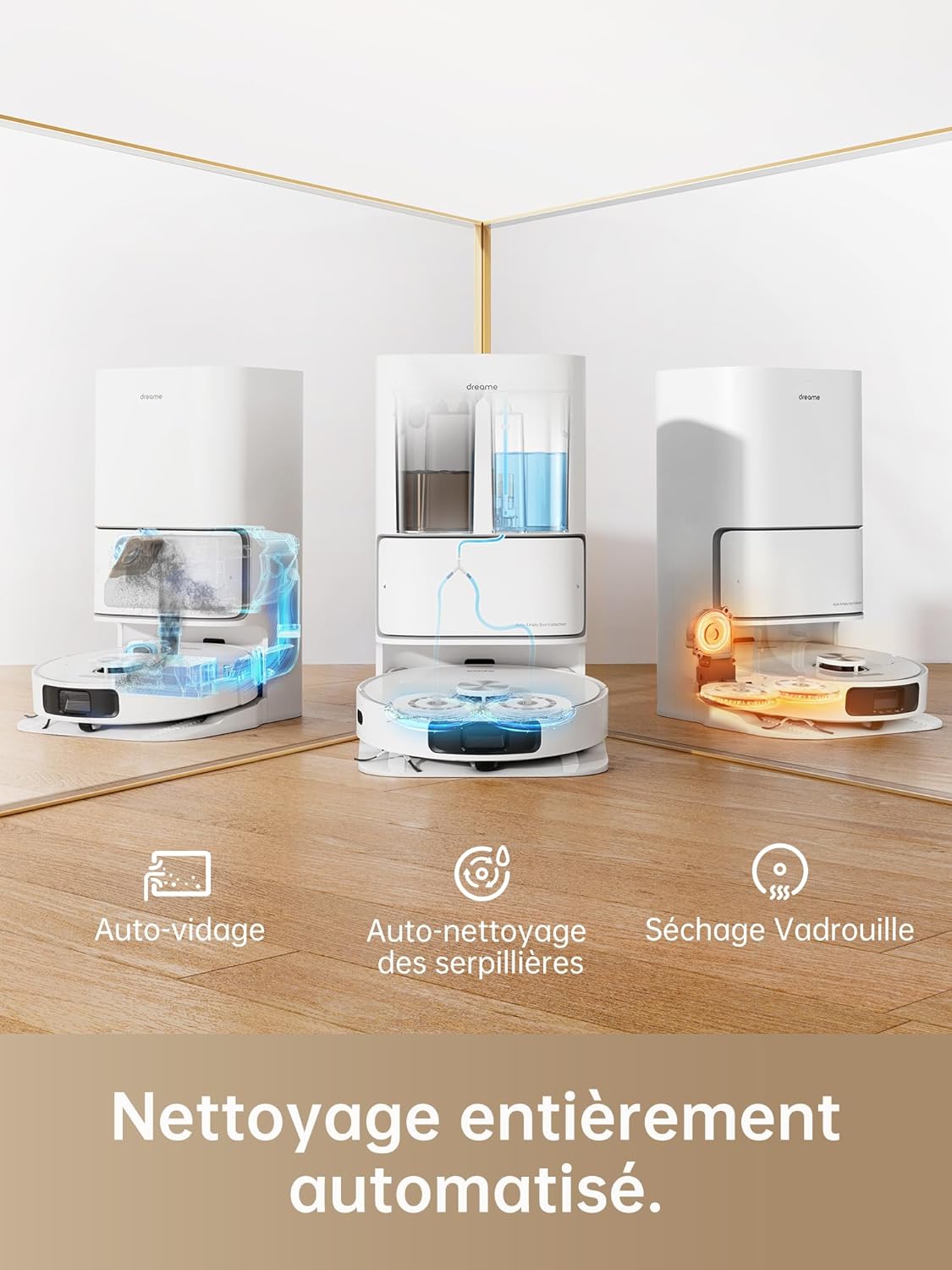 Aspirateur (Robot) automatique intelligent 3 en 1 pour la maison 🤖👌